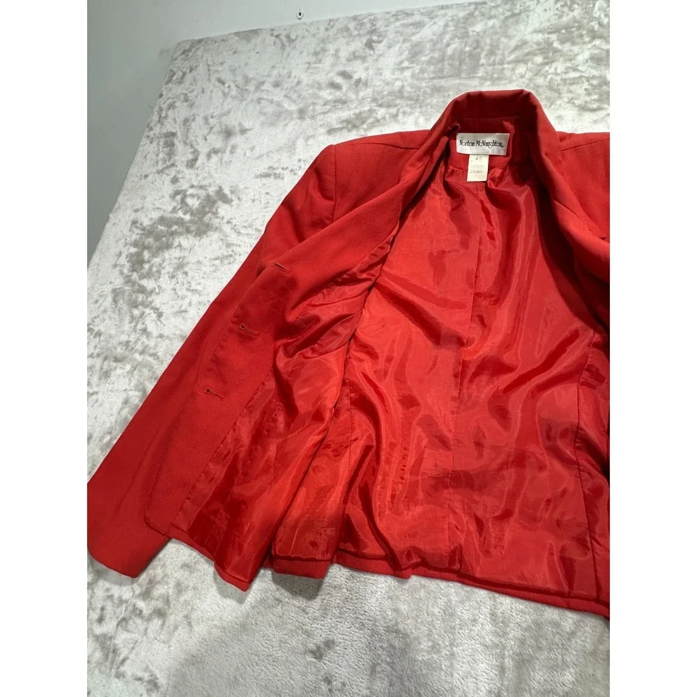 Norton McNaughton Blazer Womens Size 10 Orange 3 Button Vintage‎ Lined Flaws